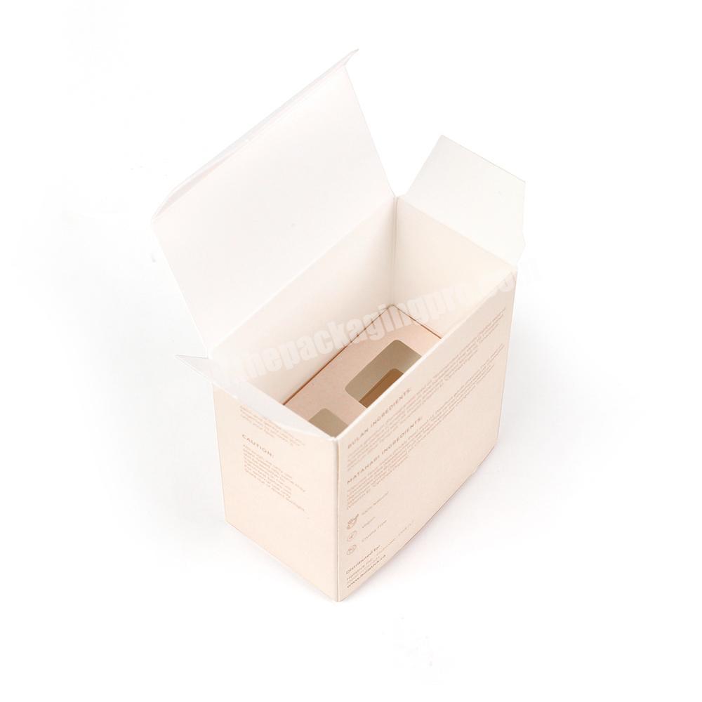 Eco-friendly recycled matte paper boxes cosmetic facial oils bottles packaging boxes