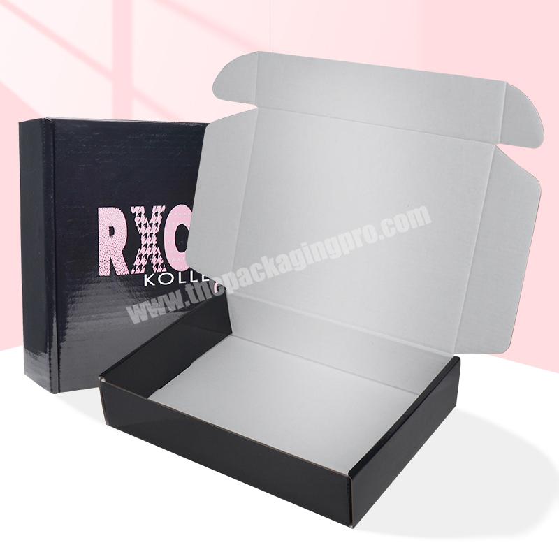 Exquisite Fancy Black Pink Color Custom Printed Boxes With Logo Cosmetic Eyelash Packaging Corrugated Paper Shipping Boxes