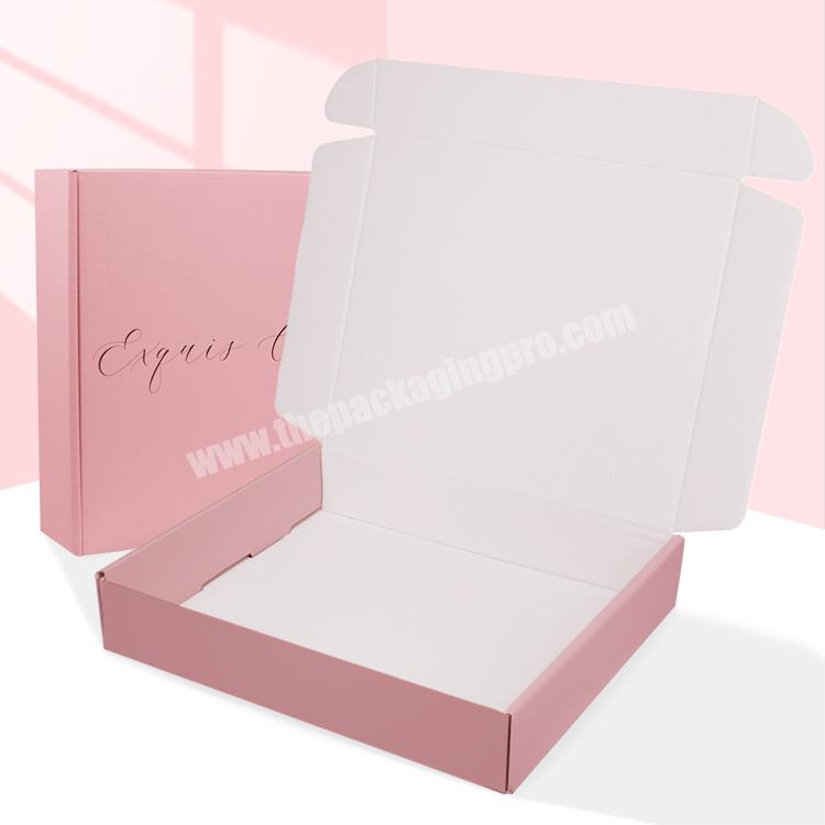 Exquisite Luxury Custom Pink Color Printed Boxes With Your Logo Gift Packaging Corrugated Shipping Boxes For Small Business