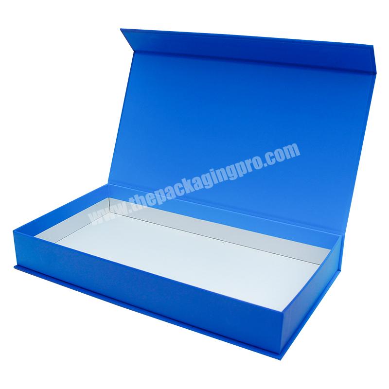 FSC Customized Luxury Blue Magnetic Paper Box Packaging Cardboard Printing Magnet Jewelry Rings Shipping Gift Box