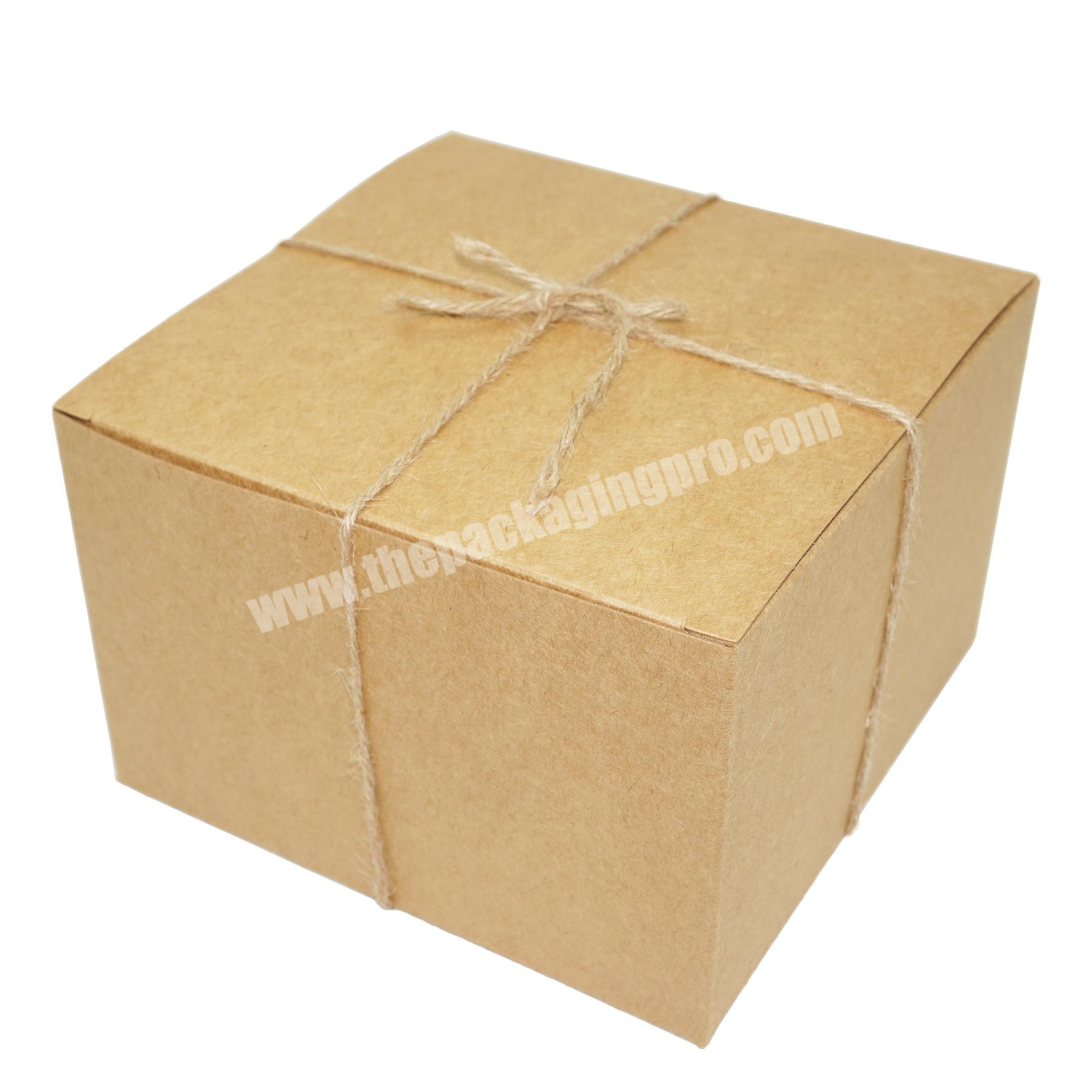 Factory 6x6x4 Inch Eco Friendly Kraft Paper Small Packaging for Cupcake Cookie Candle Chocolate Box Cardboard Brown Gift Boxes