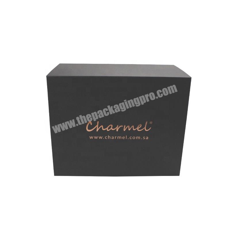 Factory Black UV  Magnetic Gift Box Garment Packaging Folding Box
