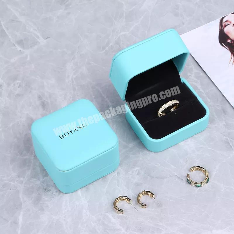 Factory Custom Logo High Quality Recycle Earring Luxury Plastic Clamshell Girls Jewelry Ring Box Sets