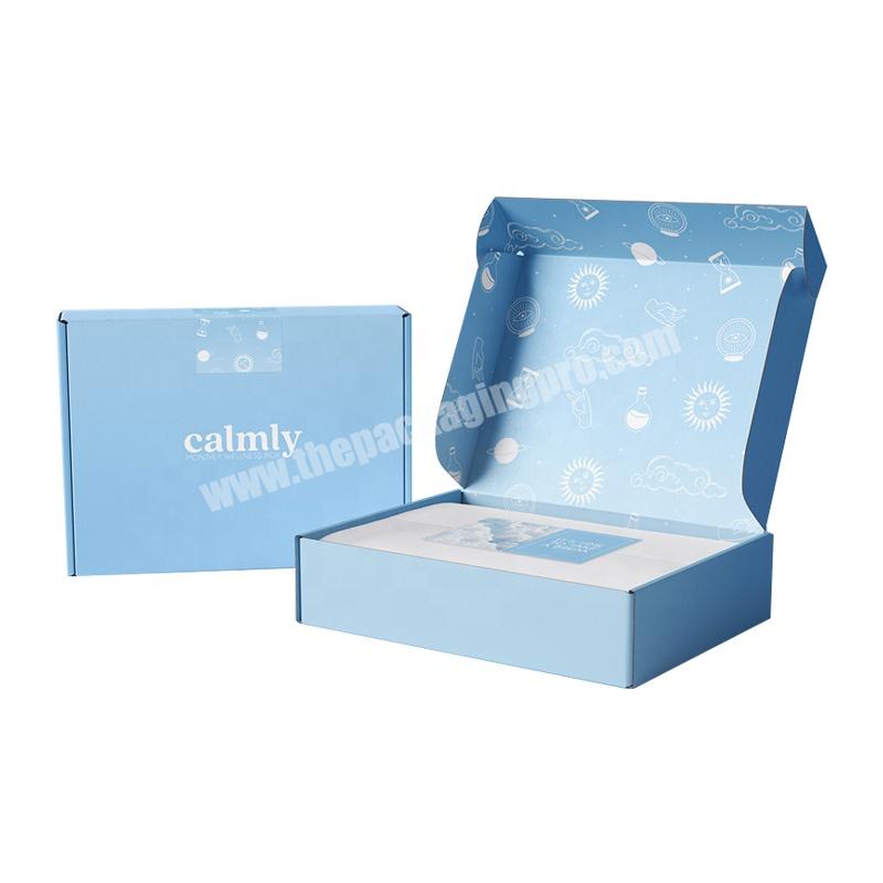 Factory Custom Logo blue Cosmetic Corrugated Packaging Mailer Box Wholesale Paper Shipping Box With Quality Assurance