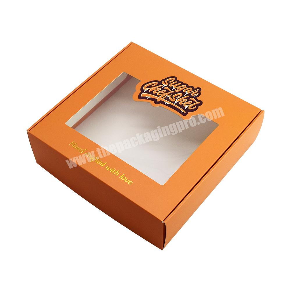 Factory Custom Printing Eco-friendly Biodegradable Paper Muffin Cupcake Box Gift Box For Food Bakery Cake With Clear Window