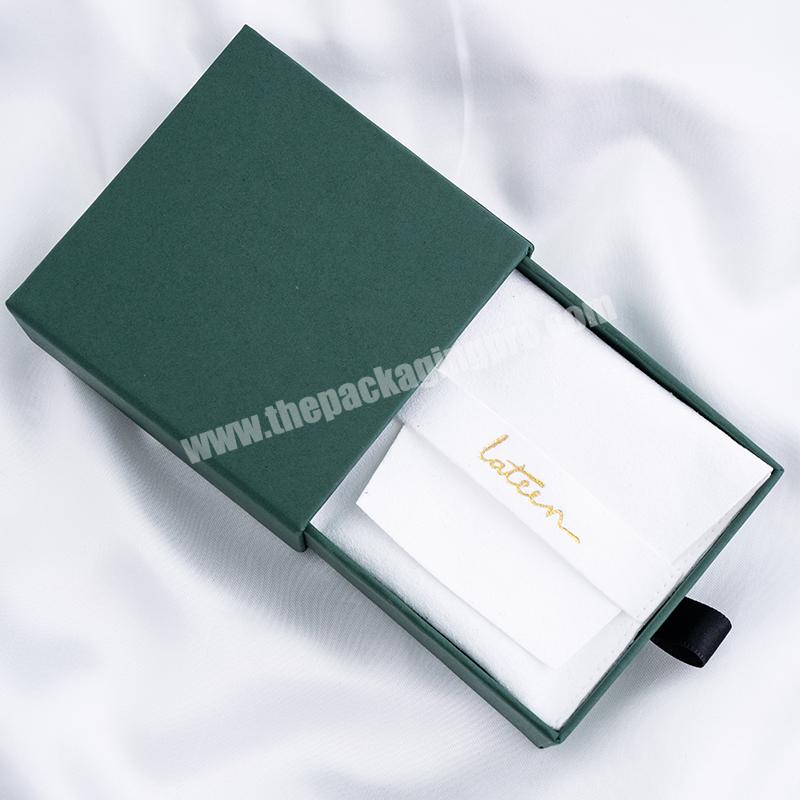 Factory Direct Paper Jewelry Gift Box White Jewellery Packaging Sliding Drawer Packaging Jewelry Box with Logo Printed