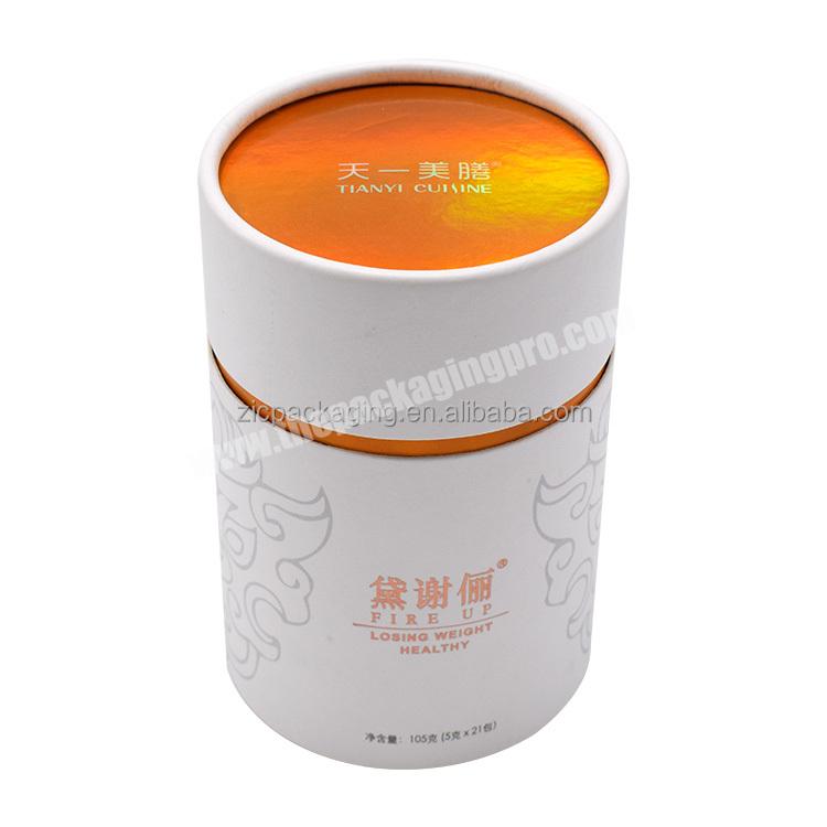 Factory Manufacturer Paper Tube Box Packaging Food Grade Tea Leaves Coffee Beans Round Cylinder Box Paper Tube for Tea Packaging
