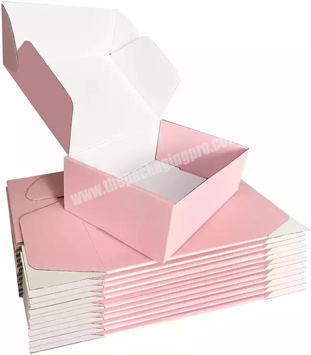 Factory New Arrival Pink Color Customized Size Corrugated Mailer Paper Gift Box
