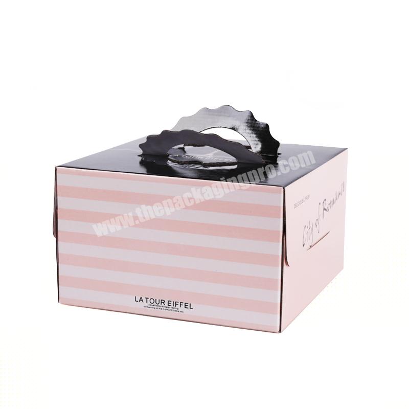 Factory New Product Bakery Cake Packaging Boxes With Handle Wedding Cake Boxes For Guests Cake Pop Box