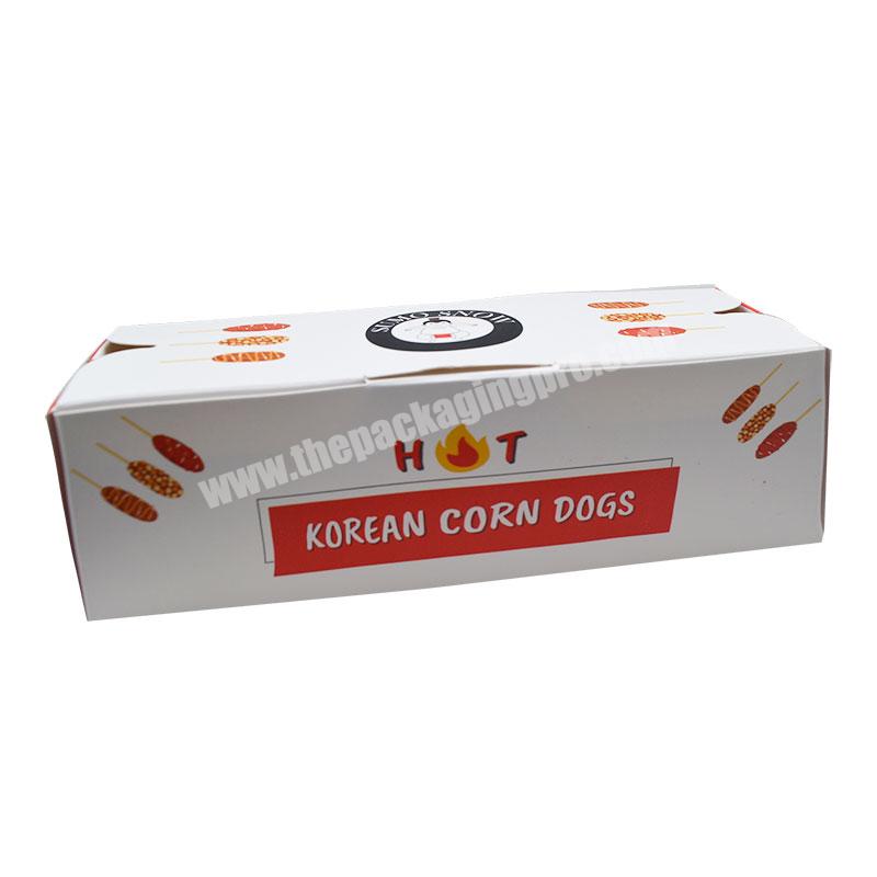 Factory Price Wholesale Custom Logo Design Art Paper Boxes For Food Hot Dog Packaging