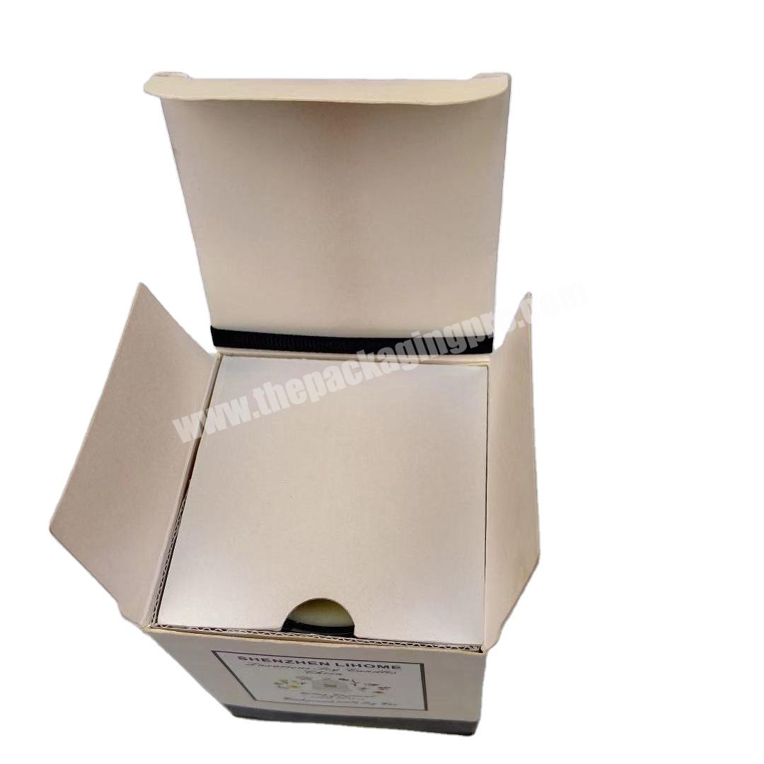 Factory cheap custom foldable empty candle packaging paper boxes