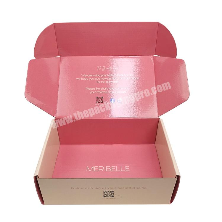 Factory price corrugated board colorful cosmetics packing paper box