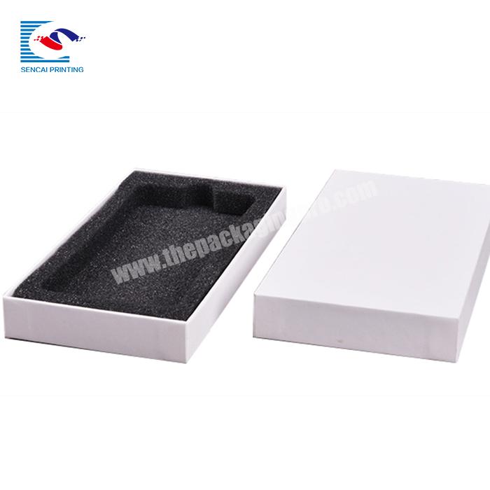 Factory supplier custom logo mobile phone cardboard box with foam
