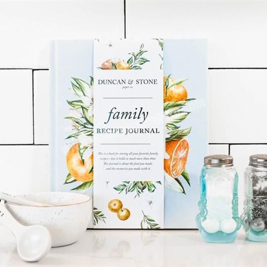 Family Custom Keepsake Journal Blank Cookbook Gift Recipe Book for Wife