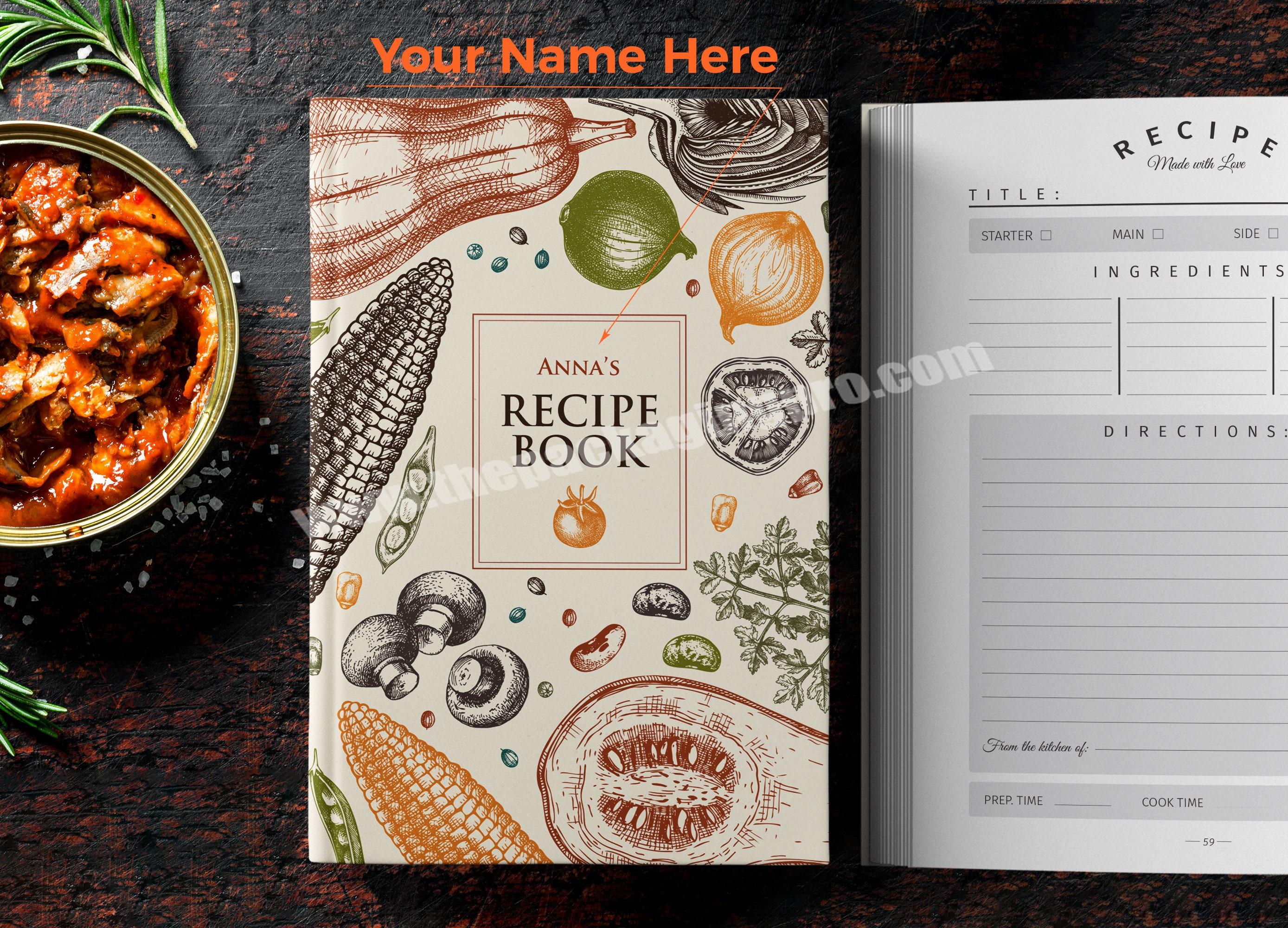 Personalize Recipe Book, Cook Book, Family Custom Cookbook, Custom