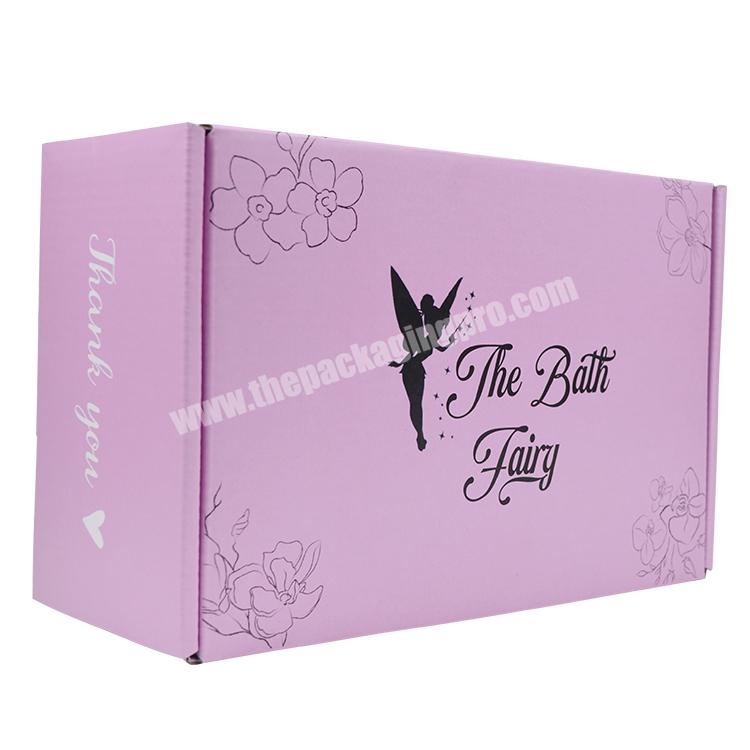 Fancy Delicate Custom Pink Color CMYK Printing Corrugated Mailer Boxes For Gift Packaging