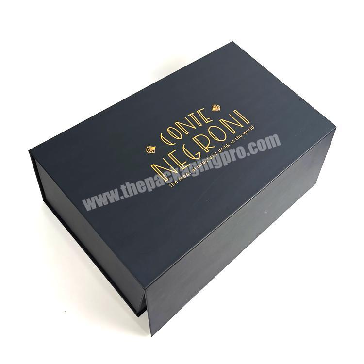 Fashion attractive design hot black paper box CMYK printing gift box packaging customization logo packaging boxes for gift