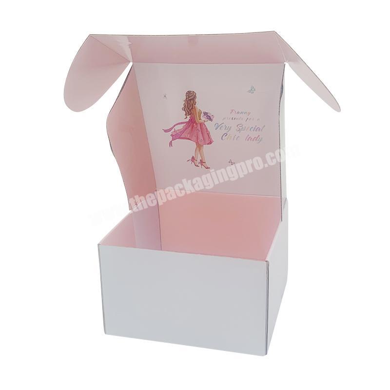 Fast Delivery Fashion Attractive Design Mailer Postal Craft Shipping Cardboard Corrugated Underwear Paper Box