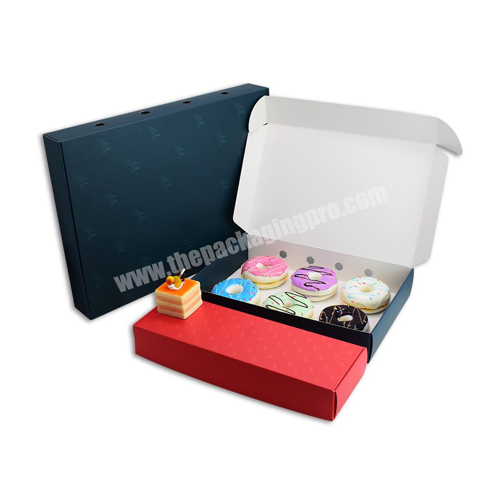 Food Grade Material Custom Printing Food Snacks Box Packaging Mochi Bread Cookie Bakery Cake Donut Takeaway Box with Divider