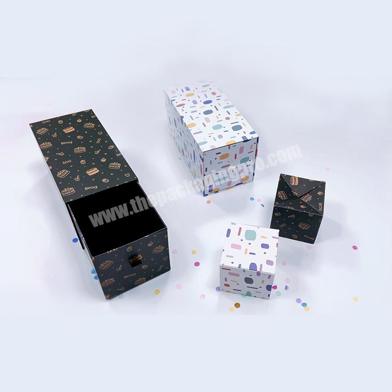 Free Design Custom Confetti Pop Up Cake Chocolate Explosion Gift Box Christmas Valentine's Day Surprise Gift Box