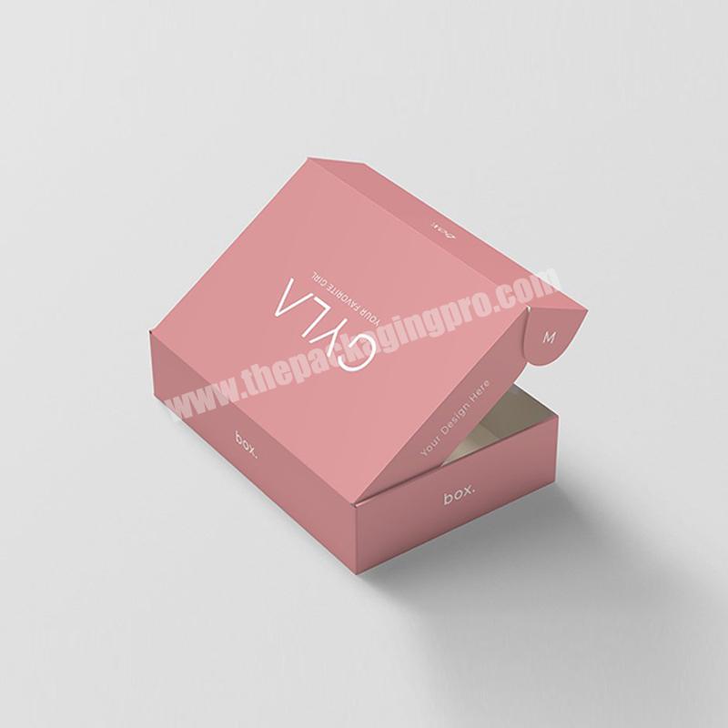 Free Logo Custom Uv Printing Matt Pink Color Hardboard Paper Custom Shipping Packaging Boxes