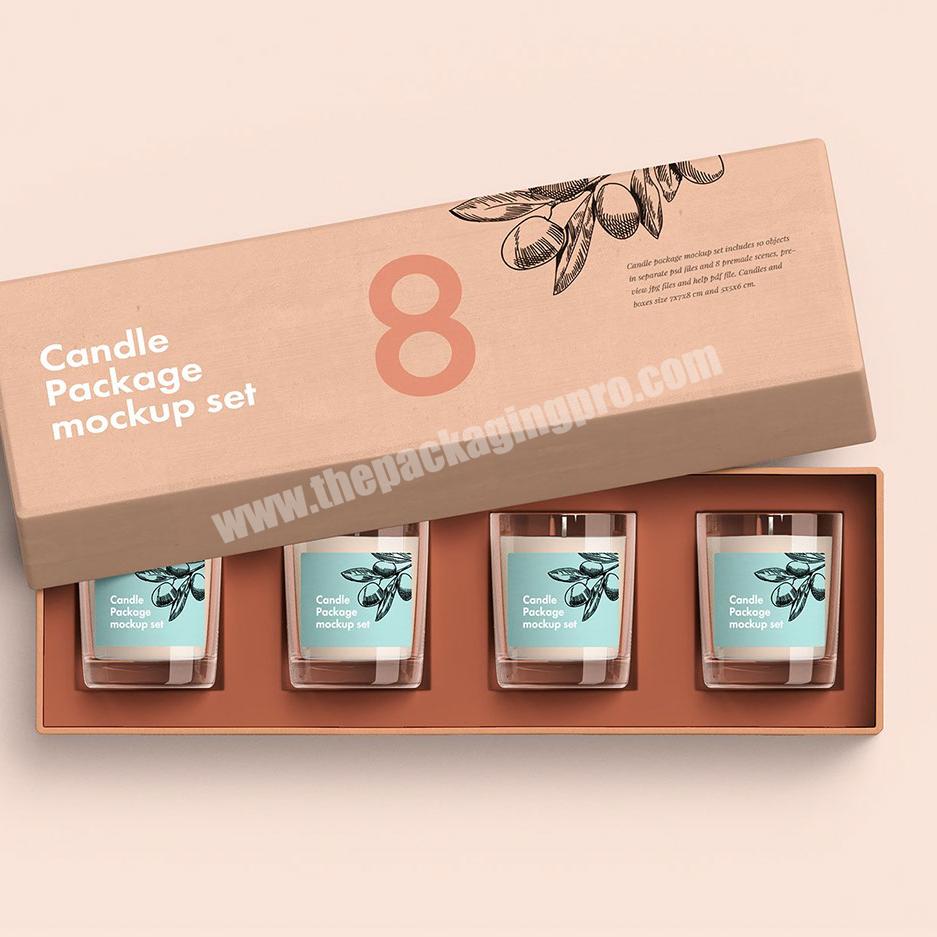 Free Sample Acceptable High Quality Thick Lid and Base Luxury Gift Box for Scented Candle Kit Package