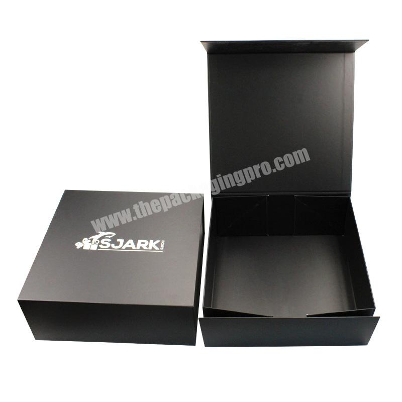 Free Sample Cardboard Black Folding Luxury Magnetic Gift Paper Box Custom Logo Collapsible Clothing Beauty Packaging