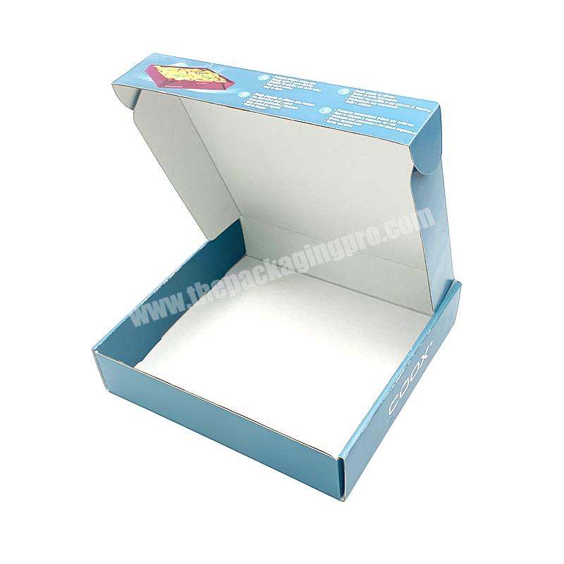 Free Sample Eco Friendly Food Grade Corrugated Kraft Rectangular Carton Packing Rectangle Pizza Paper Box