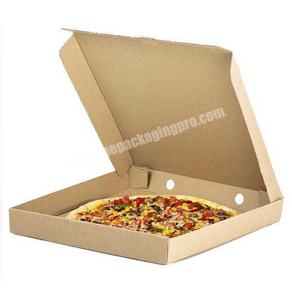 Free Samples Biodegradable Kraft Bulk Round Custom Logo Printed Paper Corrugated Pizza Box For Fast Food