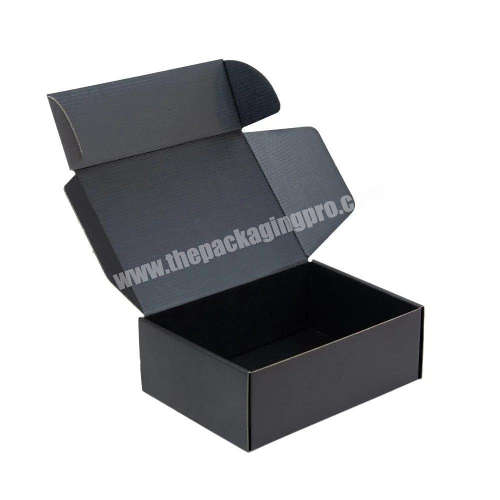 Free design luxury feeling corrugated paper black hat mailer shipping moving carton box