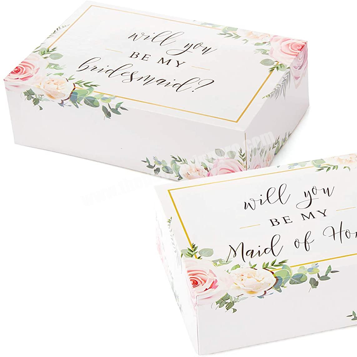 Gift Box 10\ X 7\ X 3.5\ Personalized Fragrance Marble Proposal Wedding Bridesmaid Gift Box