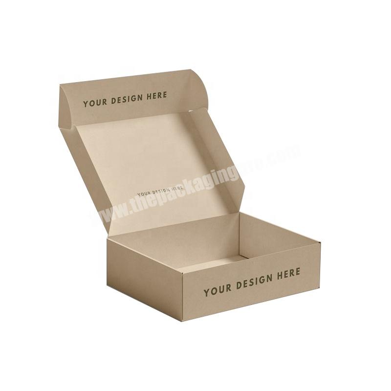 Gift Packaging Box Wholesale Shipping Apparel Packing Paper Corrugated Mailer Box Brown Underwear Box Square Paperboard Accept