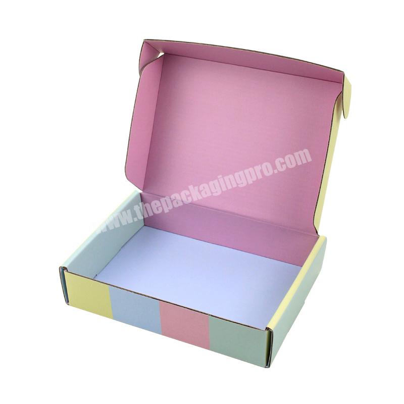 Gold foil logo Black paper packing box heavy duty corrugated custom shipping box for clothes