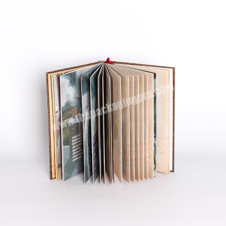 Gold supplier china leather bound book printing