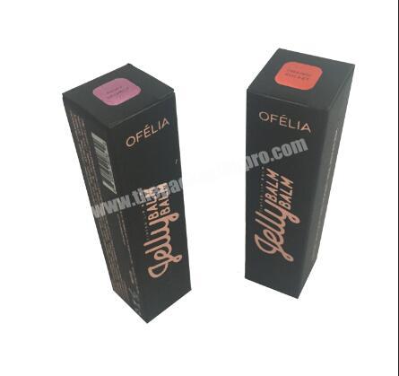 Golden foil stamping design Paper lip balm packaging boxes