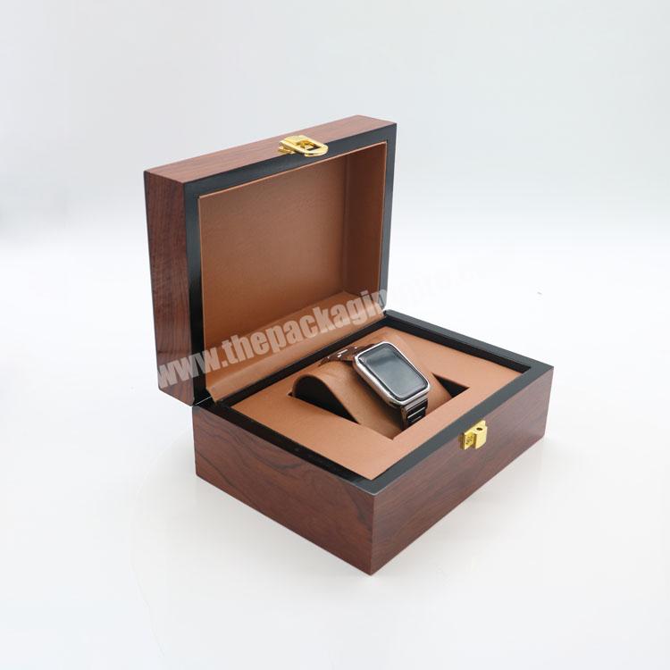 Good quality wholesale wooden wrist watch box watch jewelry box oem with custom logo