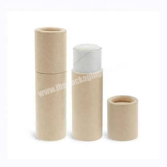 Good selling  tube en papier kraft push up oilproof round cardboard box for deodorant stick packaging