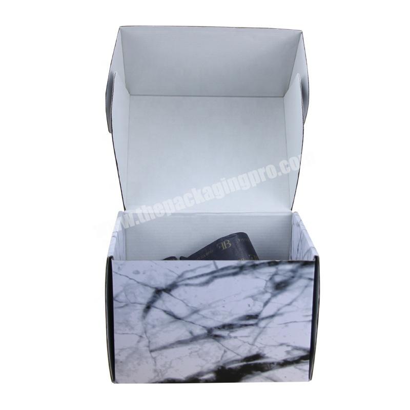 Guangzhou wholesale custom marble corrugated paper packaging box book mailer boxes private label packaging box
