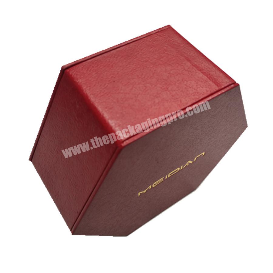Hexagon Custom Logo Cardboard Base and Lid Paper Box with Sponge inside
