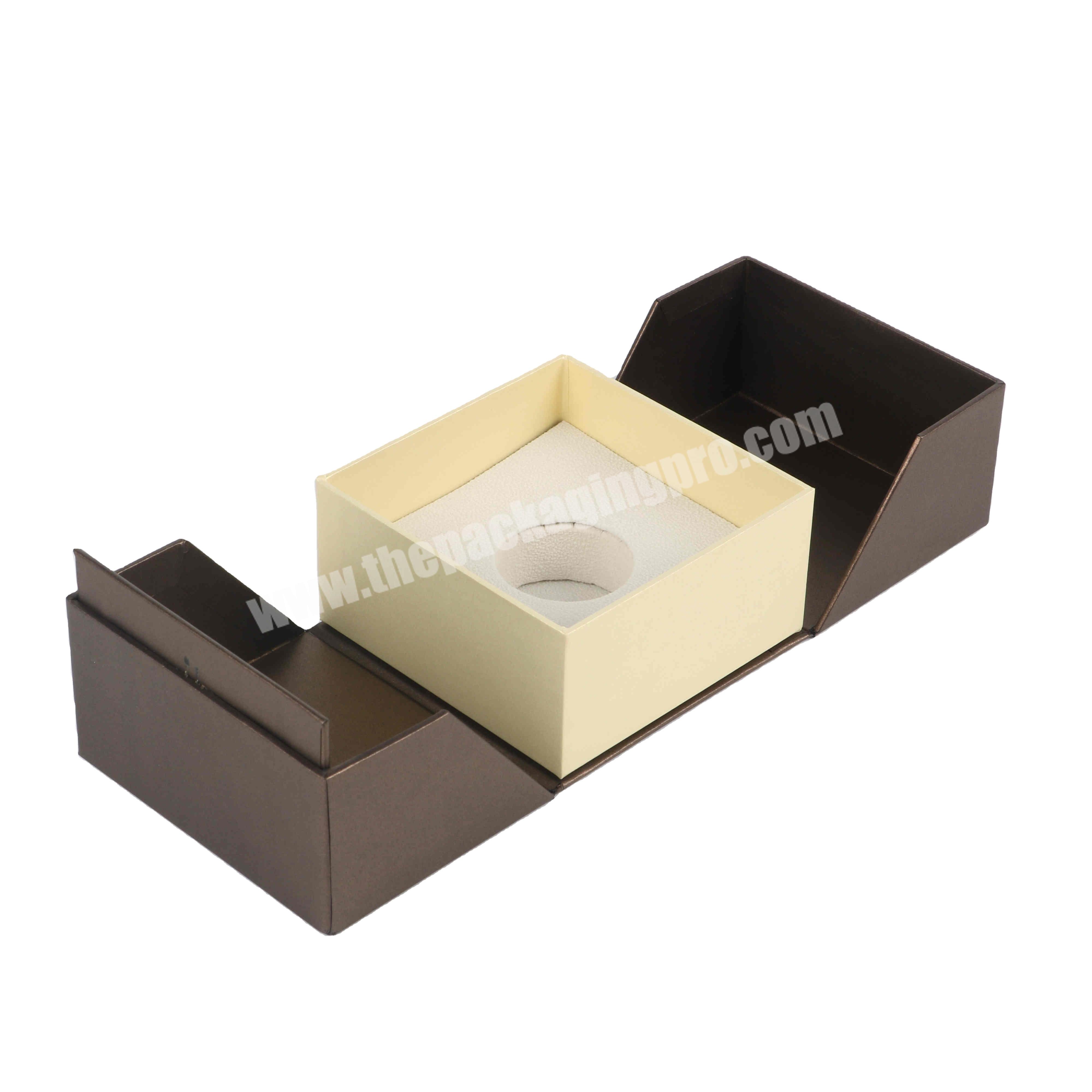 High Quality Best Price Custom Paper Jewelry Case Brown Color Cube Storage Box Ring Jewellery Packaging Boxes