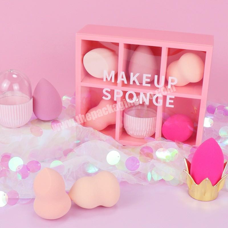 High Quality Custom Cosmetic Package Makeup Make Up Beauty Sponge Packaging Paper Box
