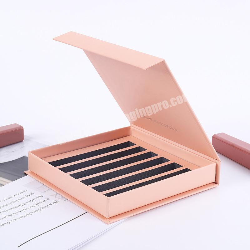 High Quality Custom Design Printed Cosmetic Multiple Lip Gloss Lipstick Makeup Packaging Box