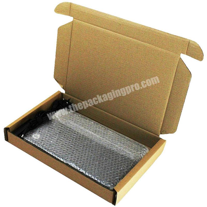 High Quality Custom E flute Corrugated Box Flat Folding kraft paper Computer Laptop Transport Shipping Box Packaging