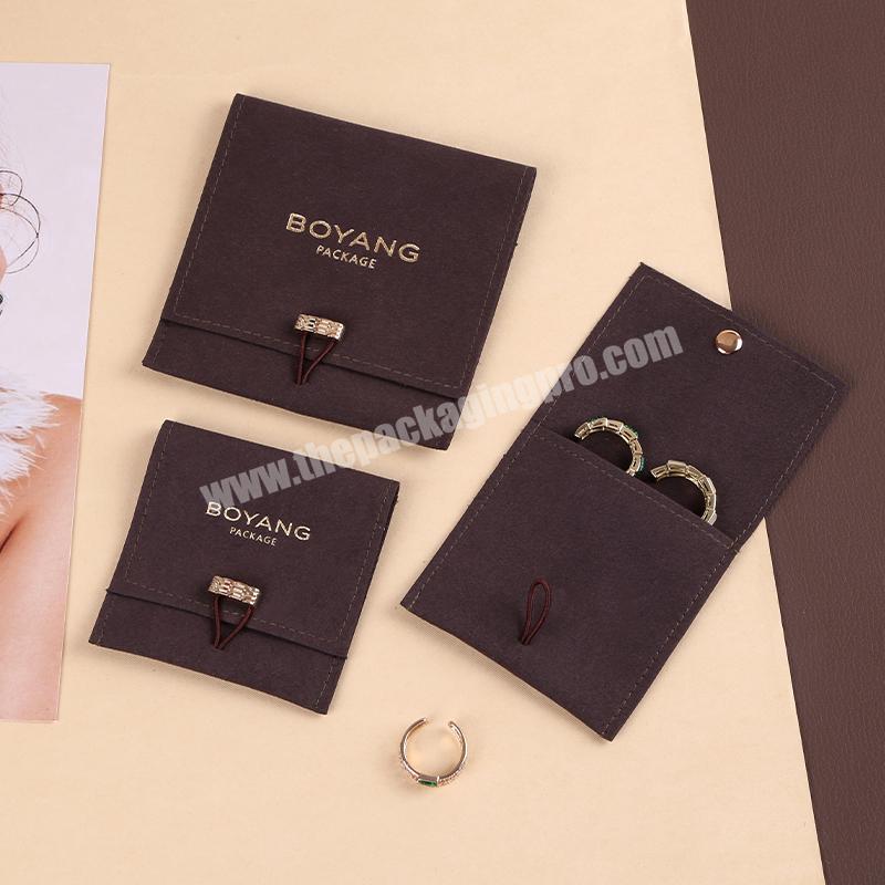 High Quality Custom Logo Small Suede Jewellery Packaging Small Mini Jewelry Packaging Bag