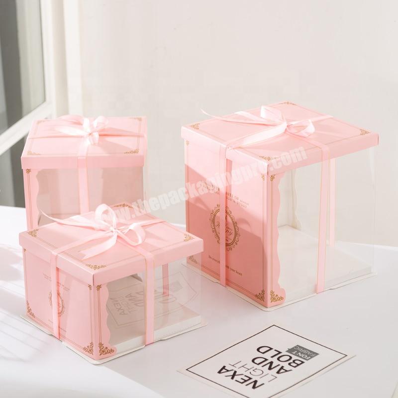 High Quality Custom Wedding Cake Boxes Handmade Luxury Cake Boxes White 10 Inch Wedding Cake Boxes With Window