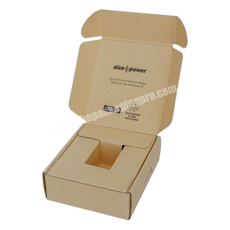 High Quality Custom logo mailer box charger gift box packaging car charger kraft paper folding boxes with tray