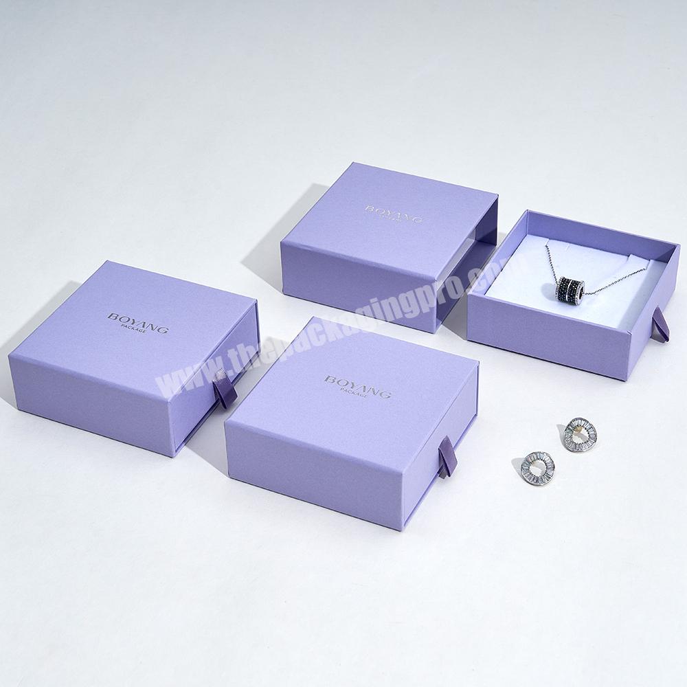 High Quality Eco Friendly Paper Drawer Sliding Bangle Pendants Bijoux Jewelry Packaging Gift Box