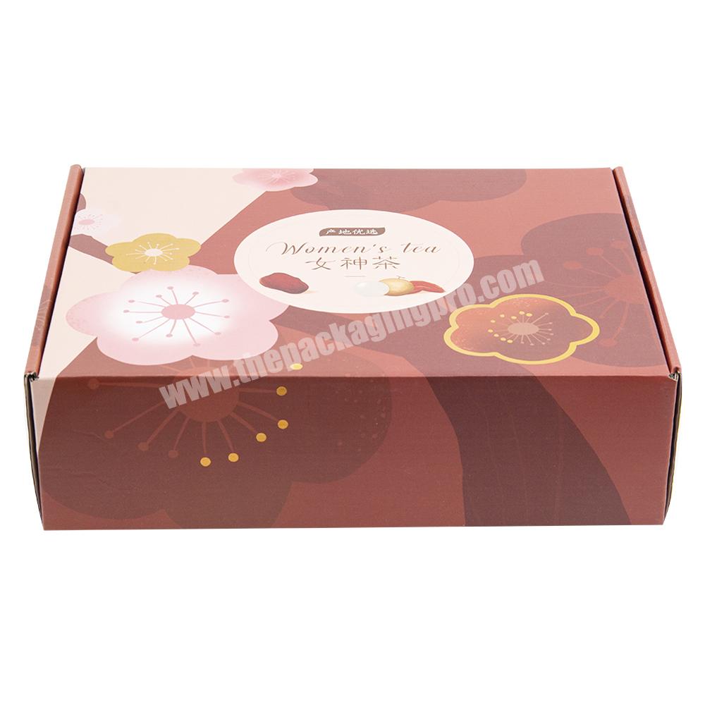 High Quality Large White Corrugated Flower Tea boxes custom with logo Print