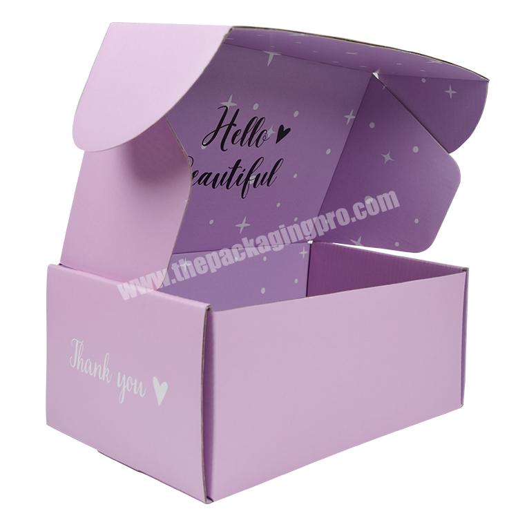 High-end Delicate Custom Pink Color CMYK Printing Corrugated Mailer Boxes For Gift Packaging