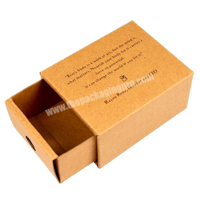 High-end Luxury Brown Color Custom Cardboard Paper Drawer Box With Bowknot  For Gift Packaging